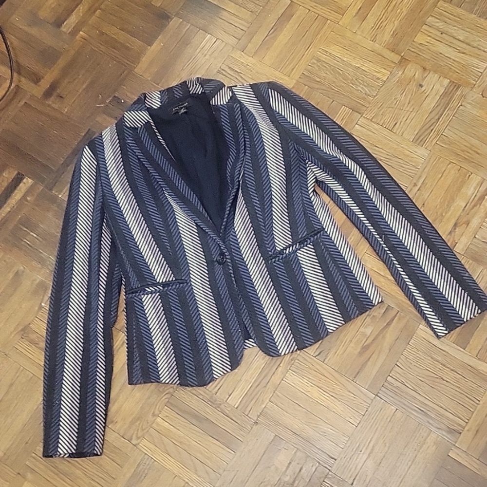 Striped Patterned Ann Taylor Blazer Jacket
